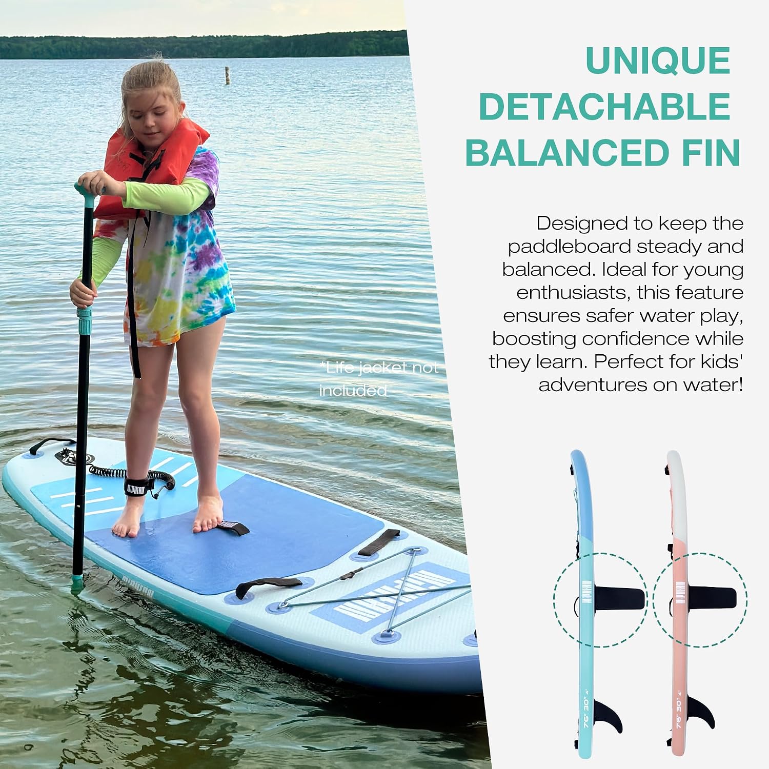Niphean（Ultra-Light） Inflatable Paddle Board with StabilTrac Fin and Durable SUP Accessories, 10' Stand Up Paddle Boards for Adults & Youth, Versatile Yoga Paddle Board, Gift Ideas