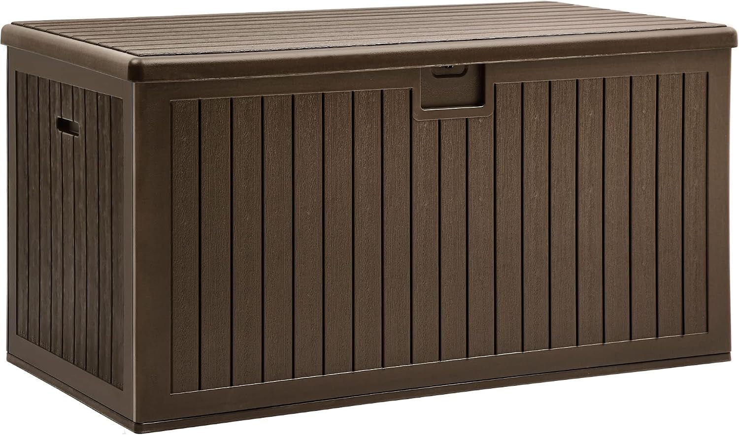 YITAHOME XXL 260 Gallon Large Deck Box,Outdoor Storage for Patio Furniture Cushions,Garden Tools with Flexible Divider,Waterproof,Lockable (Brown)