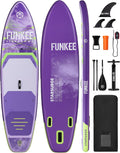 11'×34'×6' Extra Wide Inflatable Stand Up Paddle Board, Sup Board with Removable Fins, Backpack, Floating Paddle, Safety Leash, Floating Phone Case for Adults & Youth of All Skill Levels
