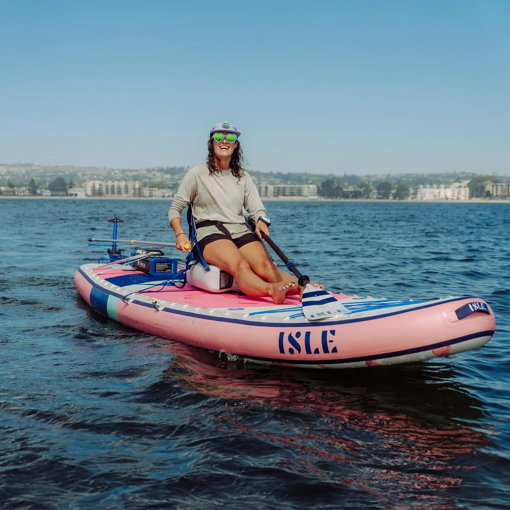 ISLE Megalodon Inflatable Stand Up Paddle Board & iSUP Bundle Accessory Pack - Up to 1,050 lbs Capacity — Durable, Lightweight, Stable — 12' L x 45' W x 8' OR 15' L x 56' W x 8'