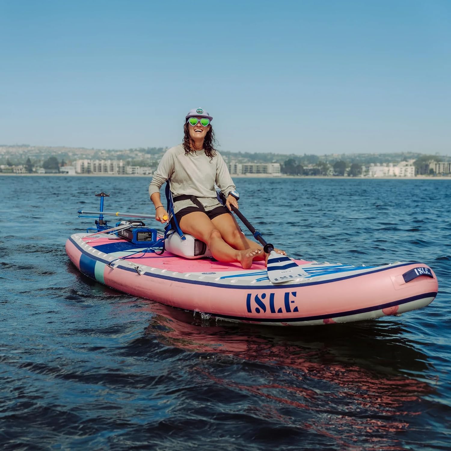 ISLE Megalodon Inflatable Stand Up Paddle Board & iSUP Bundle Accessory Pack - Up to 1,050 lbs Capacity — Durable, Lightweight, Stable — 12' L x 45' W x 8' OR 15' L x 56' W x 8'