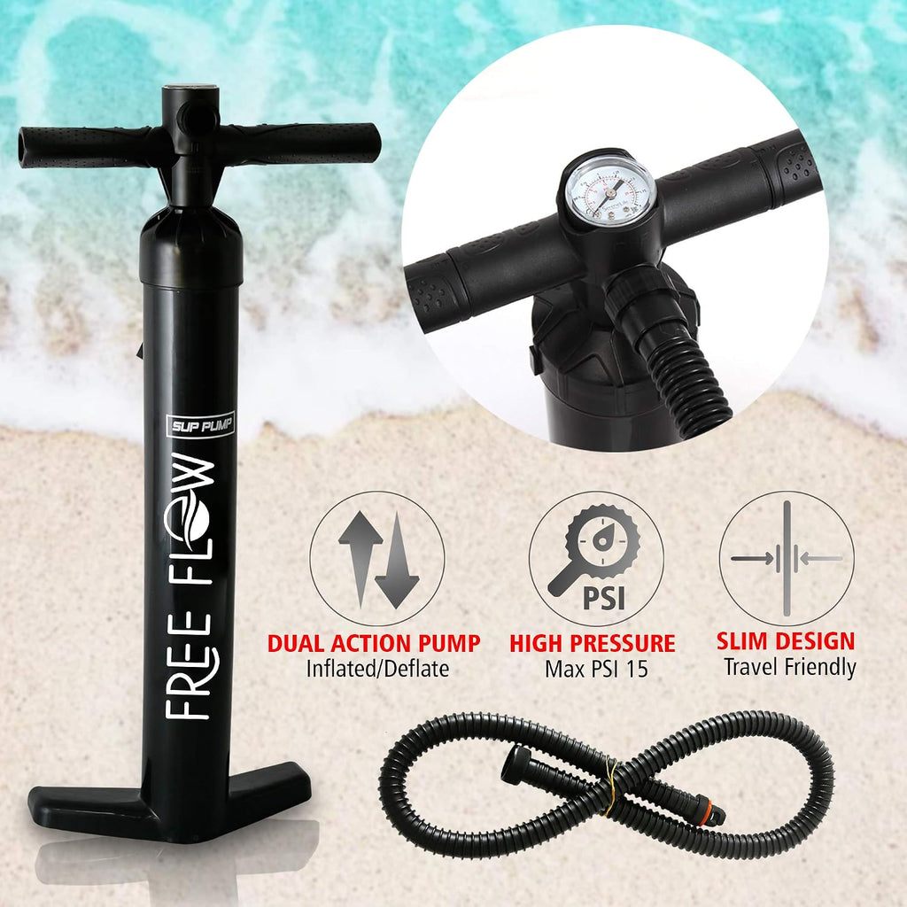 SereneLife Inflatable Stand Up Paddle Board with Premium SUP Accessories – Wide Stable Design with Non-Slip EVA Deck Pad for Adults and Youth of All Skill Levels, 350 lbs Capacity