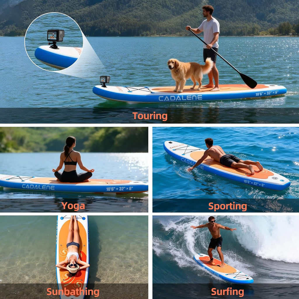 Inflatable Stand Up Paddle Board with SUP Accessories, Anti-Slip EVA Deck, Family-Friendly SUP Boards for Adults & Youth of All Skill Levels, Versatile Yoga Paddle Board