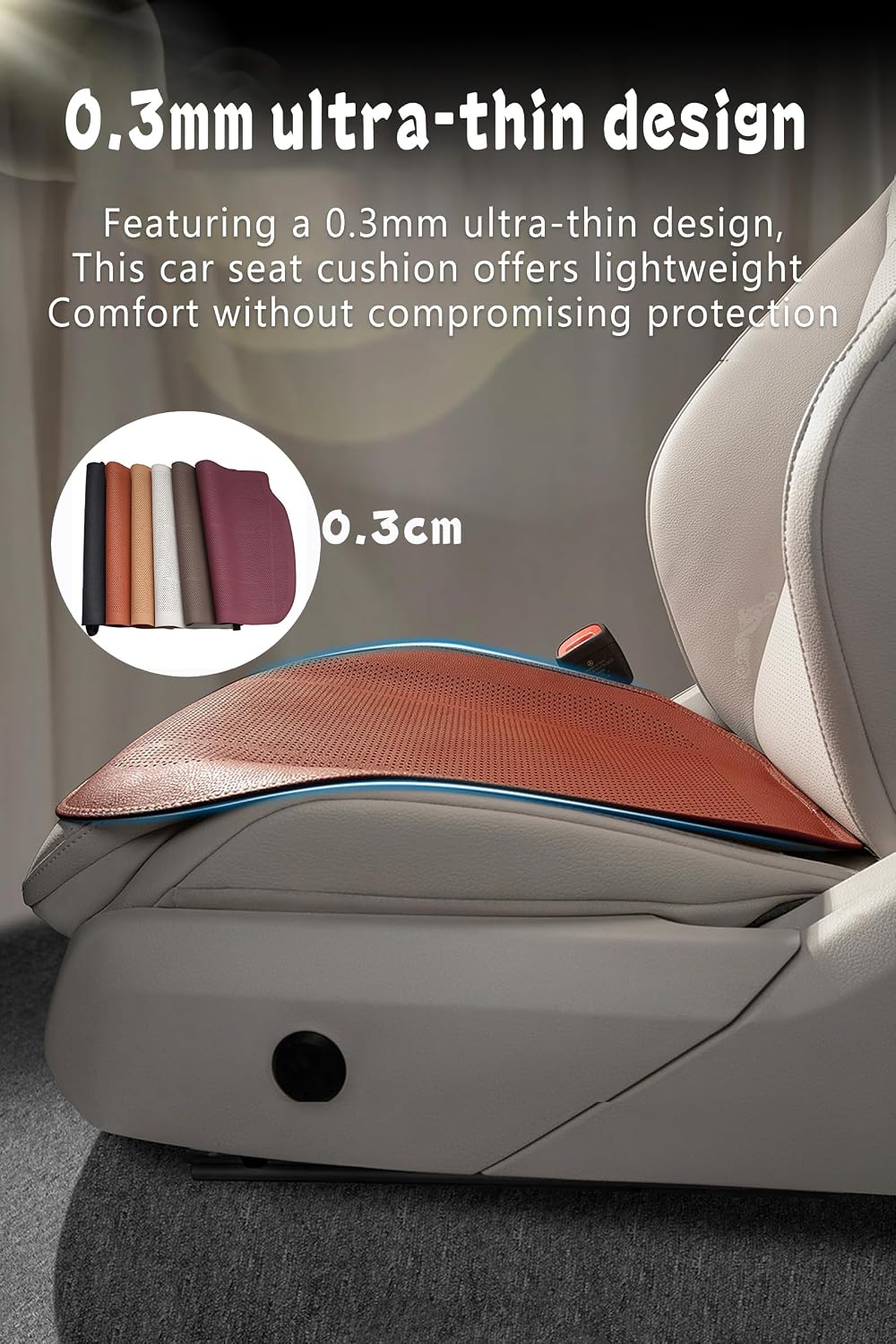 KUNIO 3 PCS Ventilated Cooling Car Seat Cover Fit for Hyundai Ioniq 5 Ioniq 6 Tucson SEL Kona EV Sonata 2025 Front Seat Cushion Soft Breathable Anti-Slip Pad for Car Seat White