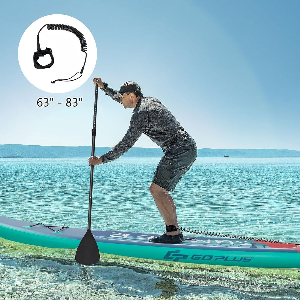 Goplus Inflatable Stand up Paddle Board, 10'/10.5'/11' SUP 6' Thick with Premium Accessories, Adjustable Aluminum Paddle, Leash, Carry Bag, Hand Pump, Removable Fin, ISUP for Adults