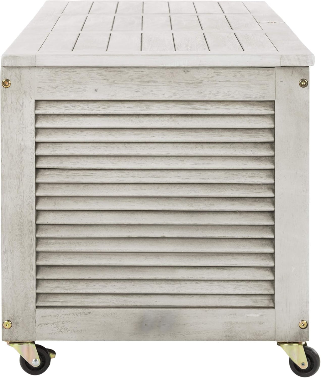 Safavieh PAT7038B Outdoor Collection Elina Grey Wash 47.2' Cushion Deck Box