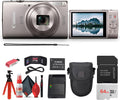 Canon PowerShot IXUS 285 HS A Digital Camera (Silver) 12x Optical Zoom Wi-Fi Enabled Point & Shoot with 64GB Card, Case, Flex Tripod, Cleaning Kit + More