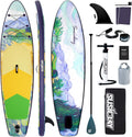 Inflatable Stand Up Paddle Board, 11ft 10'6' Paddle Board for Adults & Youth, Durable SUP Accessories with Non-Slip Deck, Dual Hand Pump,10L Dry Bag,108L Backpack