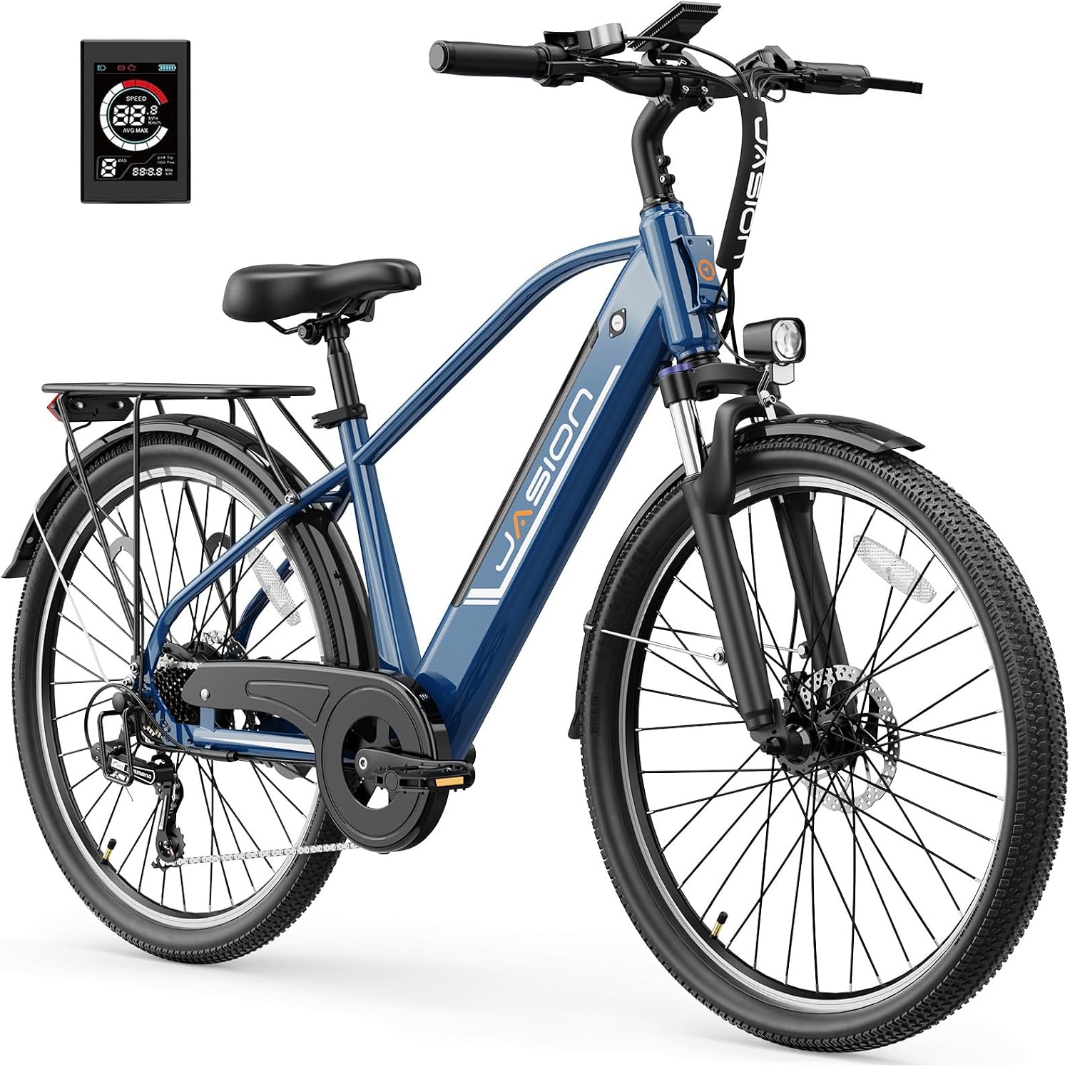 Jasion Roamer/ST/Pro Electric Bike for Adults, 26' Commuter Ebike 1200W 528WH Removable Battery, 28MPH 40-62miles,Electric Bicycles for Women/Man,UL2849 Certified