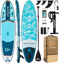 InnoExpo 11' Inflatable Stand Up Paddle Boards with Premium Accessories, Wide Stable SUP Paddle Board Design, Non-Slip Comfort Deck for Youth & Adults