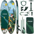 HUIIKE Inflatable Paddle Board for Adults with Accessories Included, Oar, Fins, Pump. Stand Up Paddleboard Great Stability and Resistance. 10' x 33' x 5.9', Maximum Load 286 lb