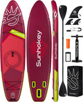 11'×34'' Extra Wide Inflatable Paddle Board with Seam Welded Technology, Stand Up Paddle Board, 420lb Capacity for Adults, Sup Board for All-Level with 2-Blade Paddle/Dual-Action Pump/Leash