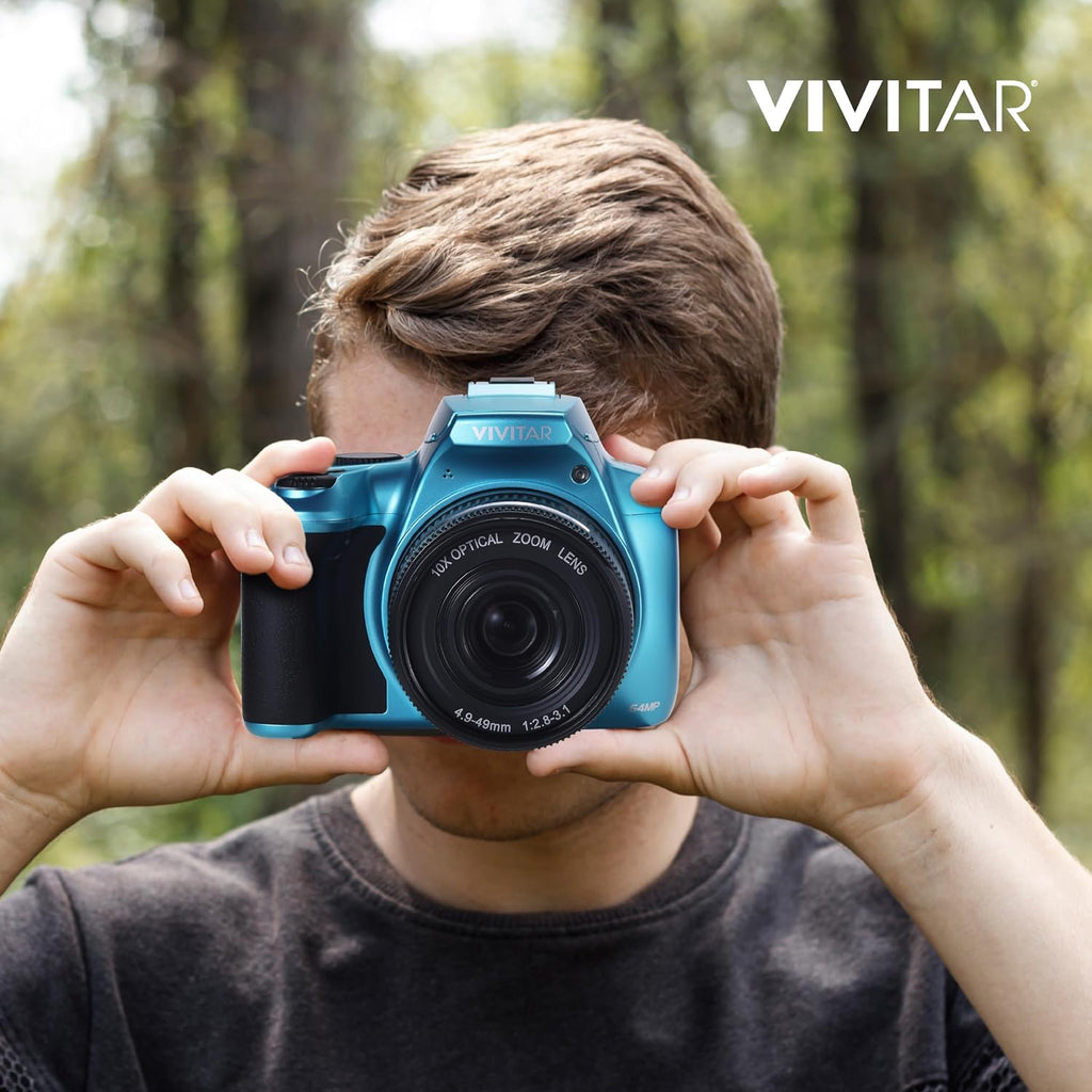 4K Digital Camera with 64 MP, 10x Optical Zoom, 3.0' LCD Display, LED Flash, Auto Focus, Macro Mode, 4K Video Recording, Memory Included, Photography and Vlog Camera