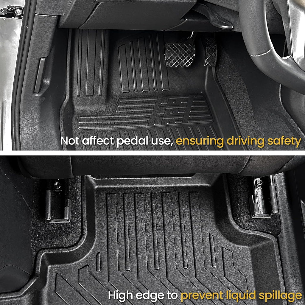 Floor Mats Set for 2018-2025 2026 Volkswagen VW Atlas 7 Seats Bench Seating Car Mat Accessories(Not Fit Cross Sport), All Weather TPE Cargo Liner Trunk Mat(Floor Mats+2-in-1 Cargo Mat)