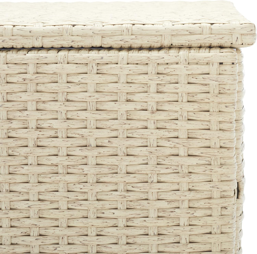 SAFAVIEH Outdoor Collection Oliveira Beige/White Cushion Box