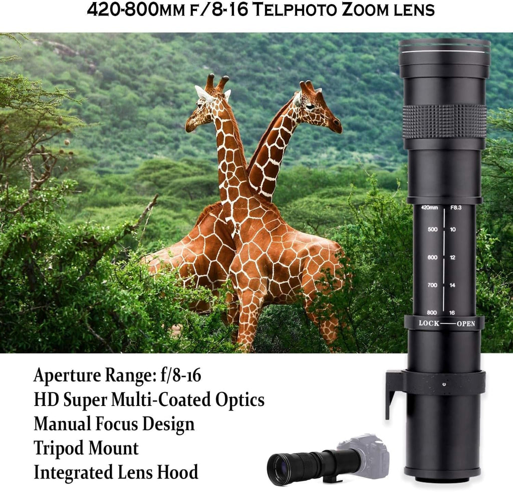 Sony a7 III Full-Frame Interchangeable Lens Camera 24MP 4K w/Sony 28-70mm and 55-210mm f/4.5-6.3 OSS Lenses+420-800mm f/8.3 Telephoto Lens+PRO Accessory Bundle (Renewed)
