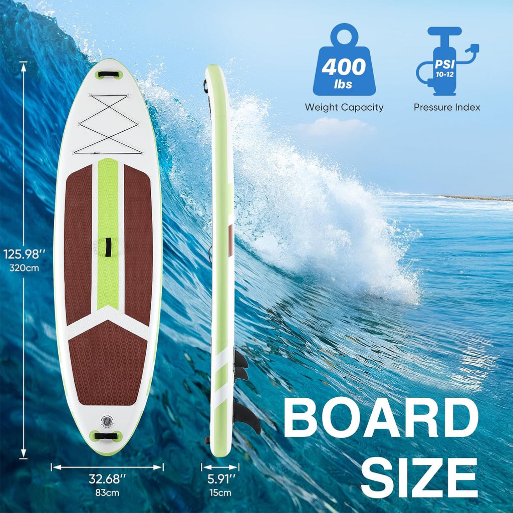 Sweetcrispy Inflatable Stand Up Paddle Board with Premium SUP Paddleboard Accessories,2-in-1 Paddle,Wide Stable Design,Non-Slip Comfort Deck for Adults & Youth of All Skill Levels