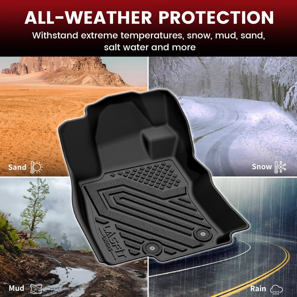 LASFIT Floor Mats & Backrest & Cargo Mats for Subaru Forester 2026 2025 (Fit Hybrid, Not for Gas), All Weather TPE Custom Fit Easy Clean for Forester Hybrid 2025 2026 Car Accessories Trunk Liners