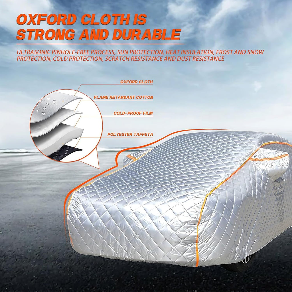Hail Protector Car Cover Custom Fit for Ford Edge SEL 2023-2025, Hail car Cover with Cotton, Windproof Rain Snow Protection, with Zipper Door and Reflective Strips XXX