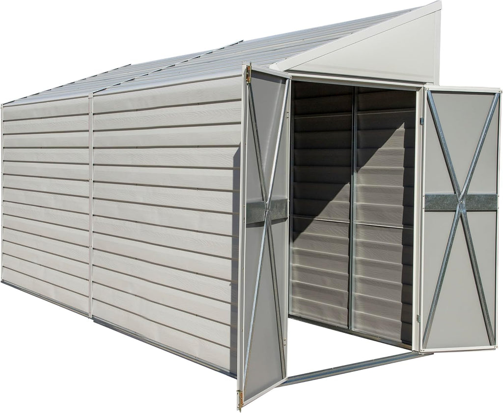 Arrow Shed Yardsaver Compact Galvanized Steel Storage Shed with Pent Roof, 4' x 10'