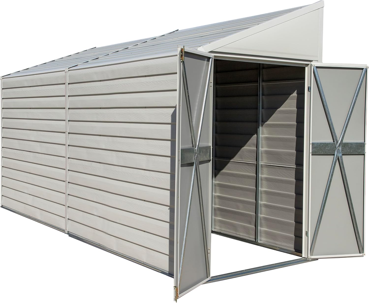 Arrow Shed Yardsaver Compact Galvanized Steel Storage Shed with Pent Roof, 4' x 10'
