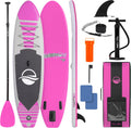 SereneLife Inflatable Stand Up Paddle Board - Wide Stable Design, Non-Slip Deck for Adults & Youth with Premium Paddle Board Accessories: Carry Bag, Dual Action Pump, Paddle, Ankle Leash