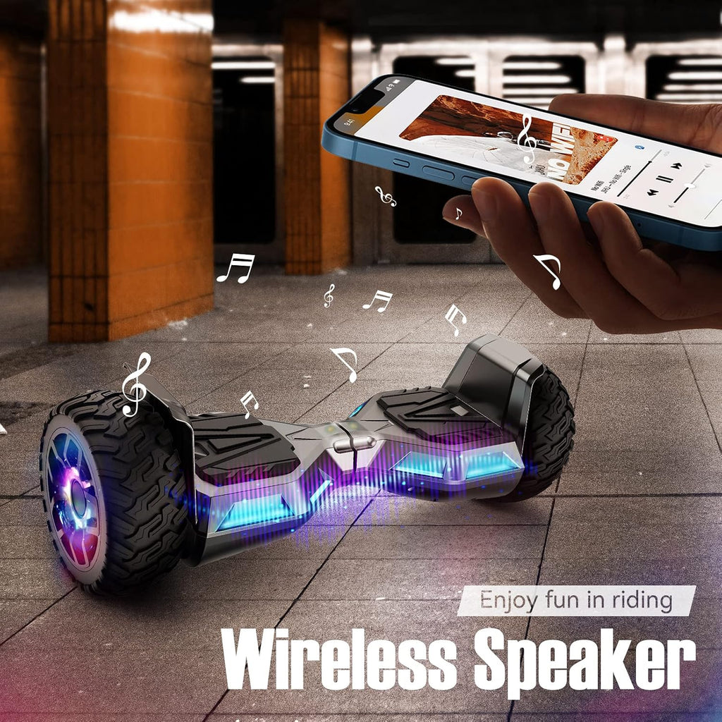 LIEAGLE Hoverboard, 6.5' Self Balancing Scooter Hover Board with Bluetooth Wheels LED Lights for Kids Adults