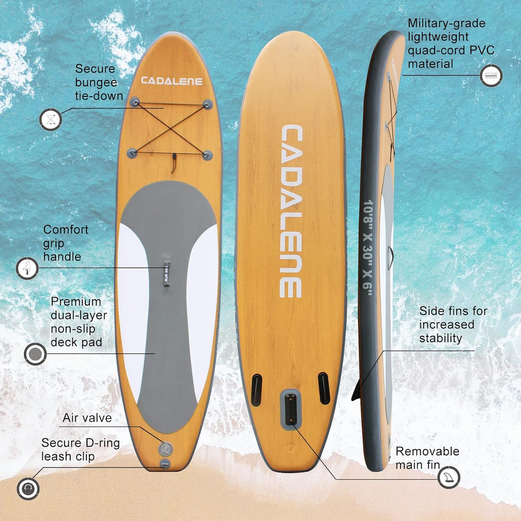 Inflatable Stand Up Paddle Board with SUP Accessories, Anti-Slip EVA Deck, Family-Friendly SUP Boards for Adults & Youth of All Skill Levels, Versatile Yoga Paddle Board