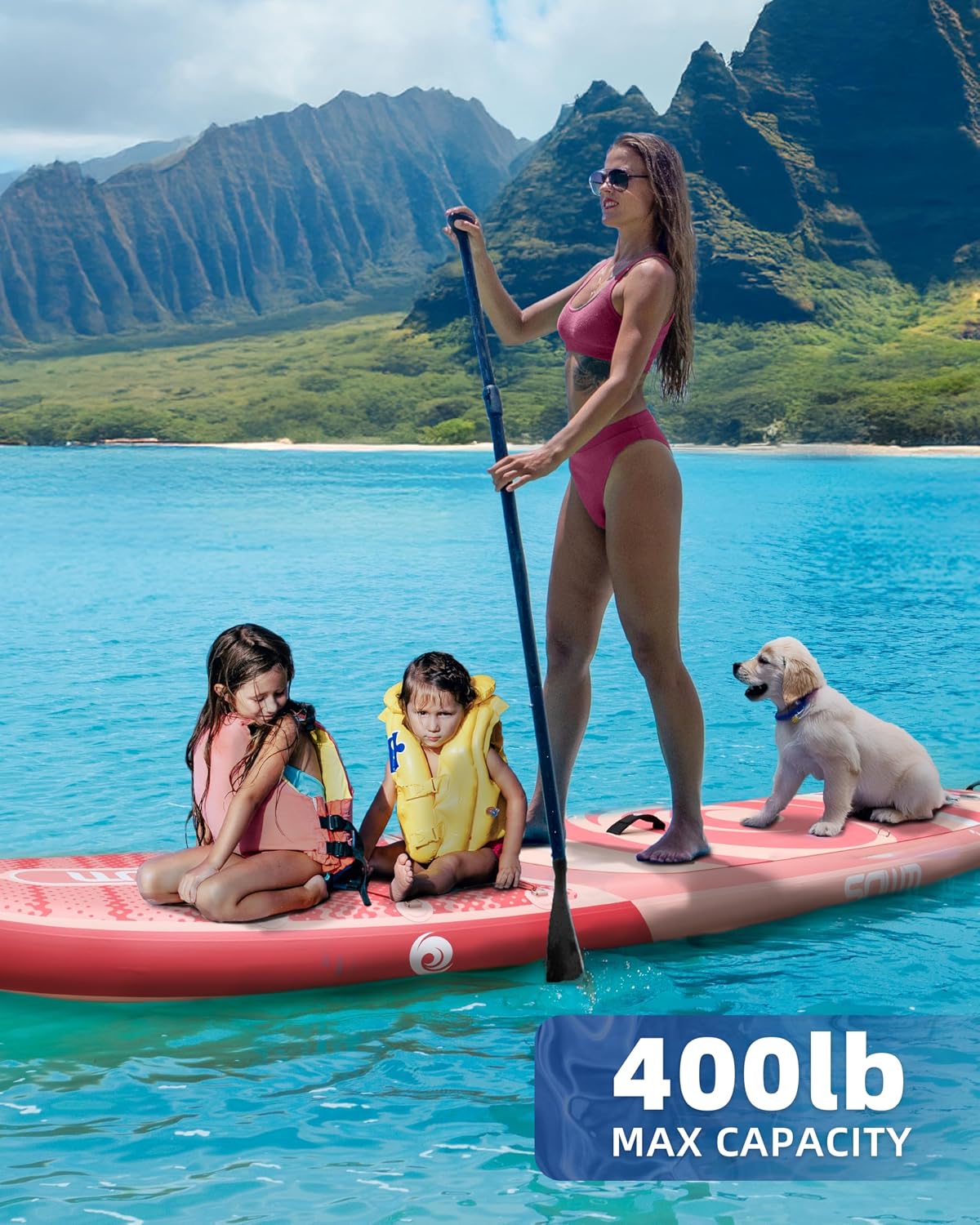 Inflatable Paddle Boards, Stand Up Paddle Board for Adults Youth of All-Round, 10'6'' *33'' * 6'' Extra Wide & No-Slip Sup for Yoga Fishing
