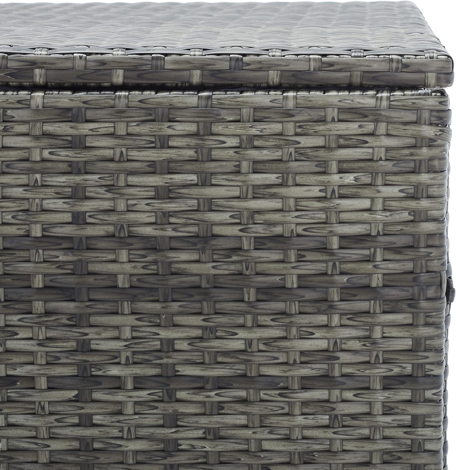 SAFAVIEH Outdoor Collection Oliveira Grey/White Cushion Box