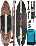 UPWELL 10'6'/11'/11'6' Inflatable Paddle Board, Stand Up Paddlboard for Youth & Adults, Stable Design, Premium SUP Accessories, Backpack, Leash, Hand Pump, Fins