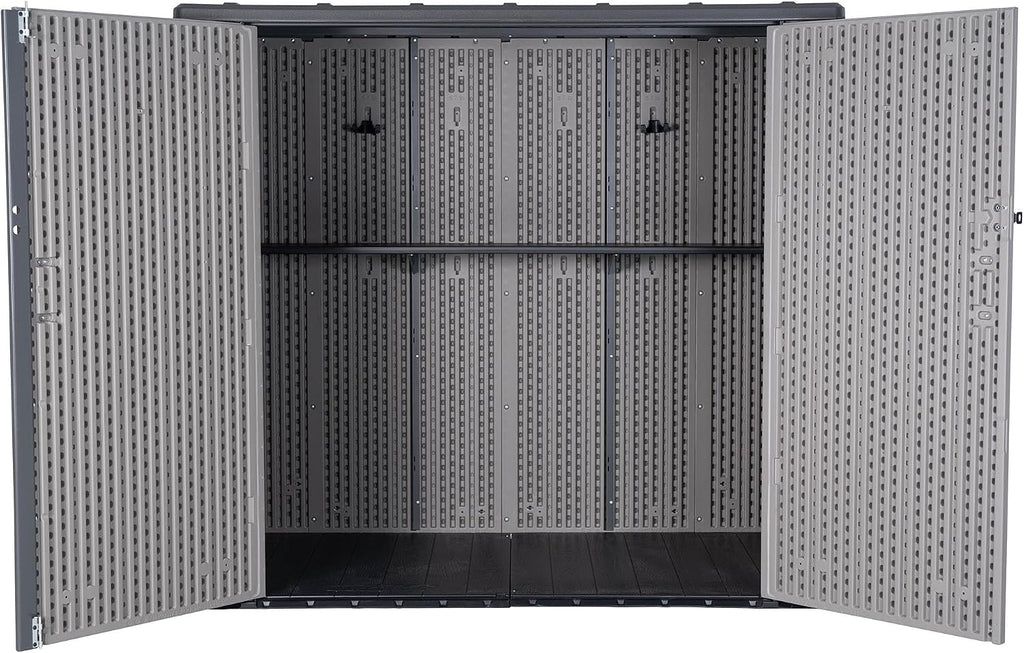 Lifetime Outdoor Utility Storage Shed with Double Wall Steel-Reinforced Construction, 6.3 x 3.6 FT