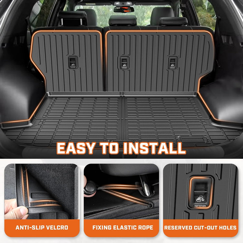 Mixsuper Sportage Floor mats-Floor Mat & Cargo Liner for Kia Sportage (Gas ONLY) 2017-2022,All Weather TPE Rubber Floor Liners Protection for Sportage Accessories,Full Set Anti-Slip Car Mats,Black