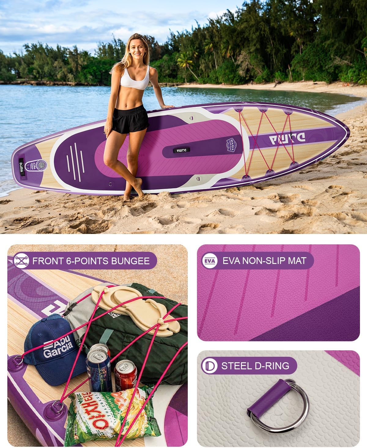DAMA 11'*34'*6' Stand Up Paddle Board, Inflatable Paddle Board,Inflatable Paddle Boards for Adults w/a Wide, Smooth and Non Slip Deck, Versatile Styles, Suitable for Adults