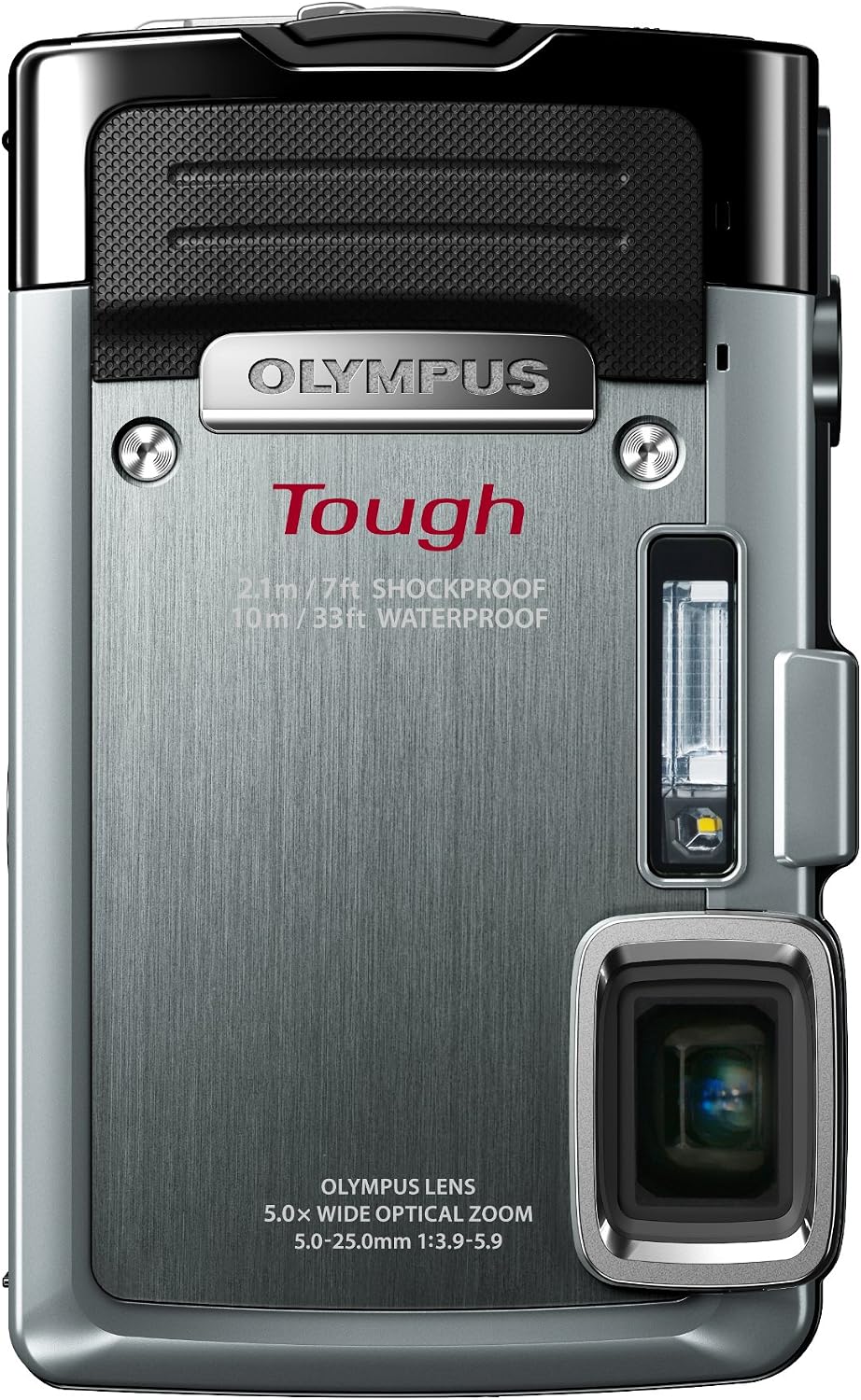 OM SYSTEM Olympus Stylus TG-830 iHS Digital Camera with 5X Optical Zoom and 3-Inch LCD (Silver) (Old Model)