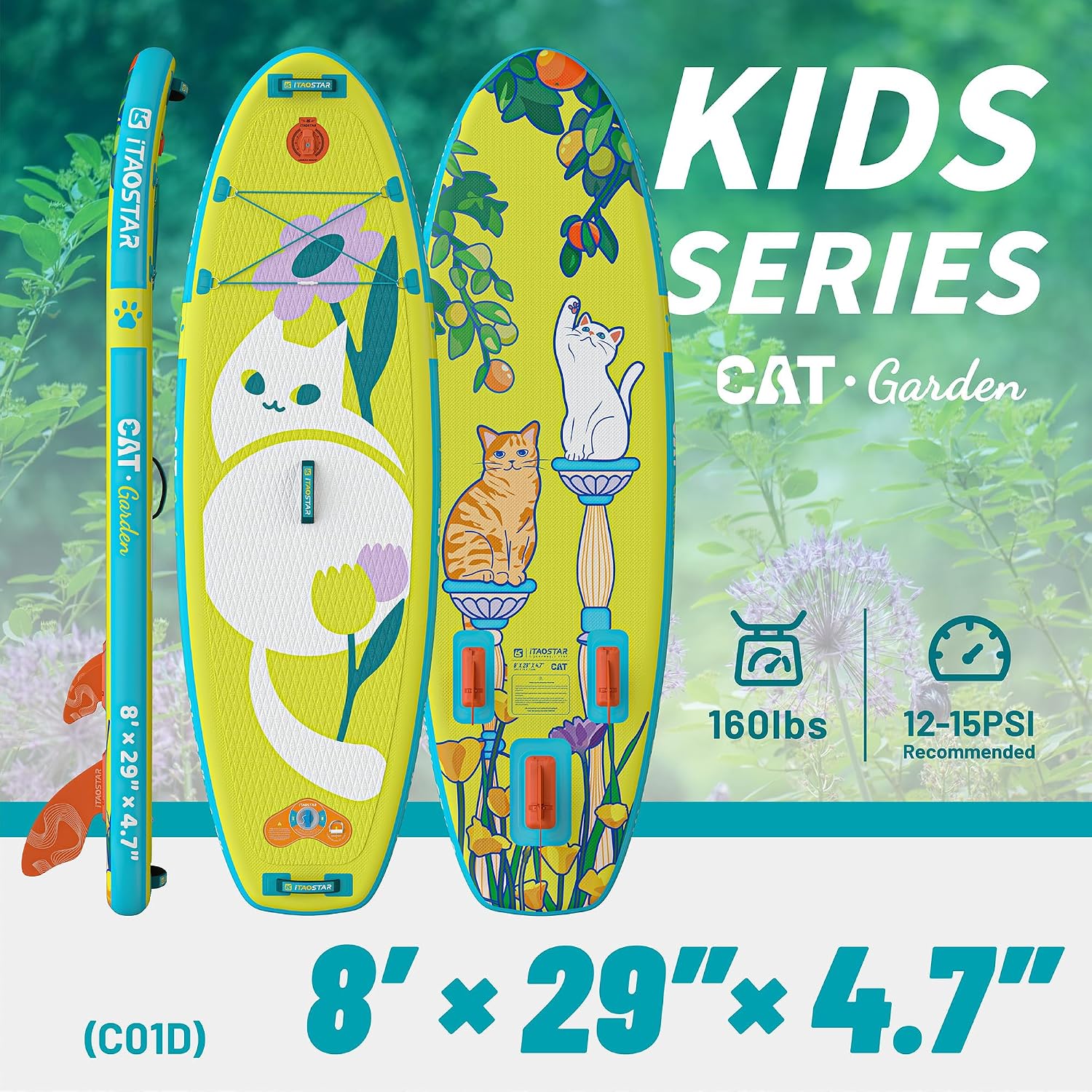 iTAOSTAR Pets 8'×29' / 11'×35' / 11'6'×34'/11'×34' Inflatable Paddle Board, One-Stop Premium SUP Accessories, Extra Wide Paddle Board for More Balance, Tailored Fins for More Fun