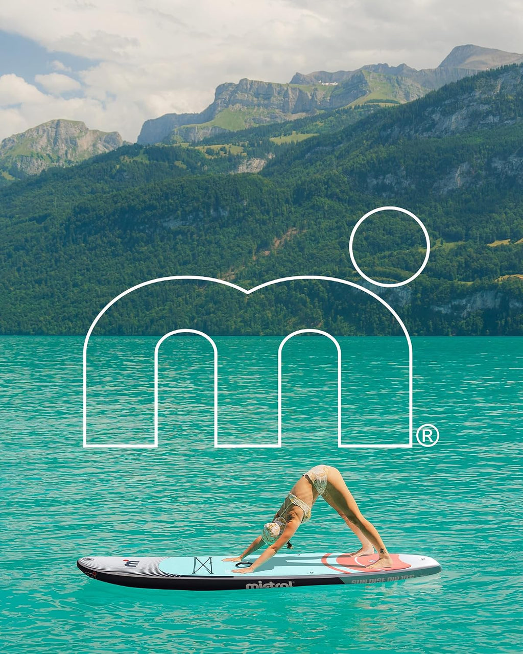 Mistral Inflatable Stand Up Paddle Board, 10'6''x32''x6'' Stable and Lightweight Paddleboard, with Carry Bag, Dual Action Pump, Paddle, Leash, Anti-Slip EVA Deck for Adults & Youth