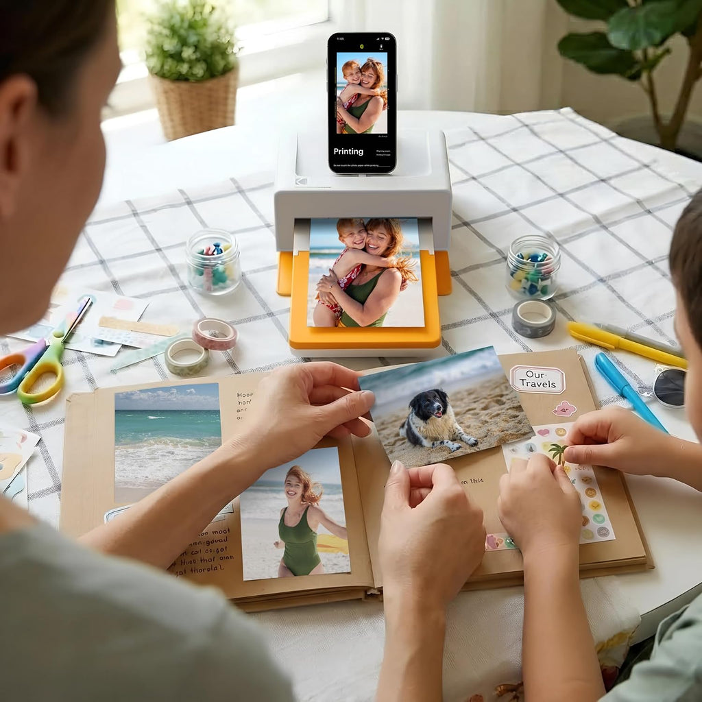 KODAK Dock Plus 4x6'' Photo Printer, 10 Sheets, Docking & Bluetooth Smartphone Printer for iPhone & Android, Instant Color Prints, 4PASS Dye Sublimation