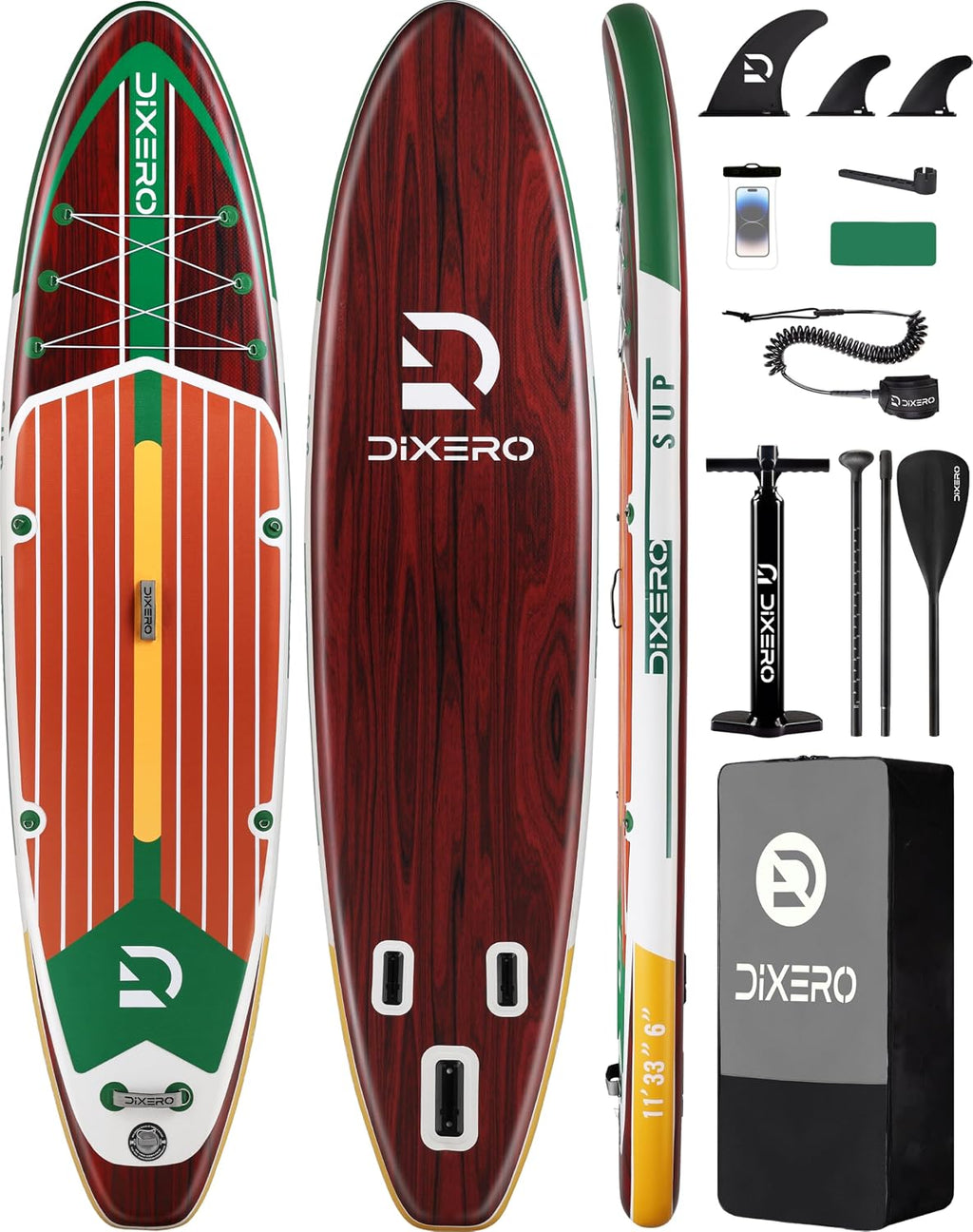 Inflatable Stand Up Paddle Board with SUP Accessories, 11'*33' Inflatable Paddle Boards for Adults & Youth of All Skill Levels