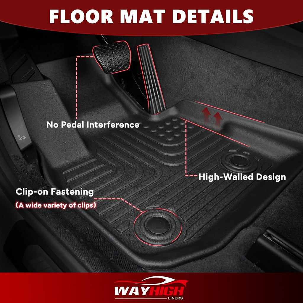 Wayhigh® Floor Mats & Cargo Liner for 2020-2026 Buick Encore GX FWD (Only Fit Cargo in Upper Deck Position), All Weather TPE Waterproof Heavy Duty, Floor Mats Custom Fit for Encore GX Accessories