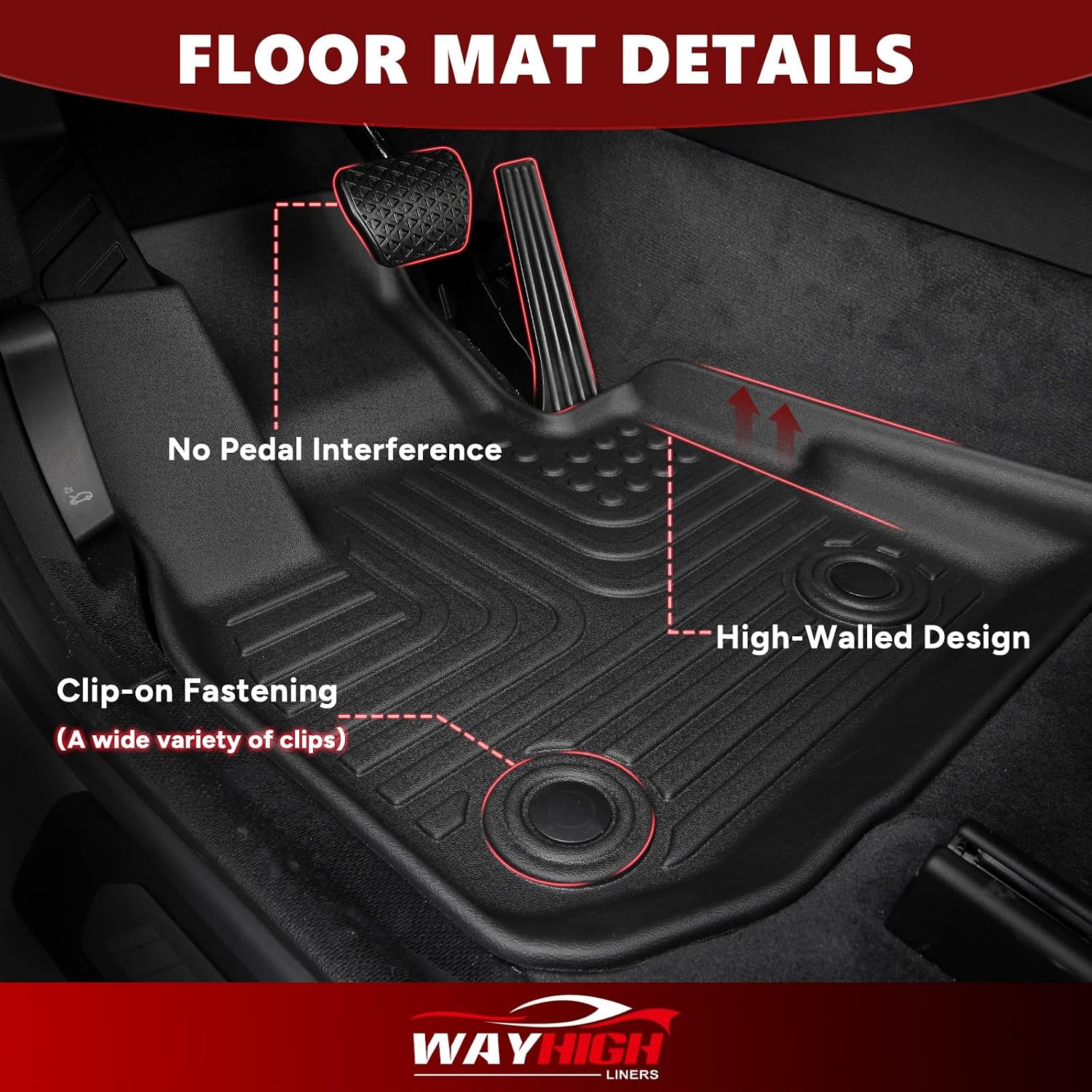 Wayhigh® Floor Mats & Seatback Cargo Liner for Subaru Forester Hybrid 2025 2026 (Only Hybrid) All Weather TPE Car Mats Floor Liners Accessories