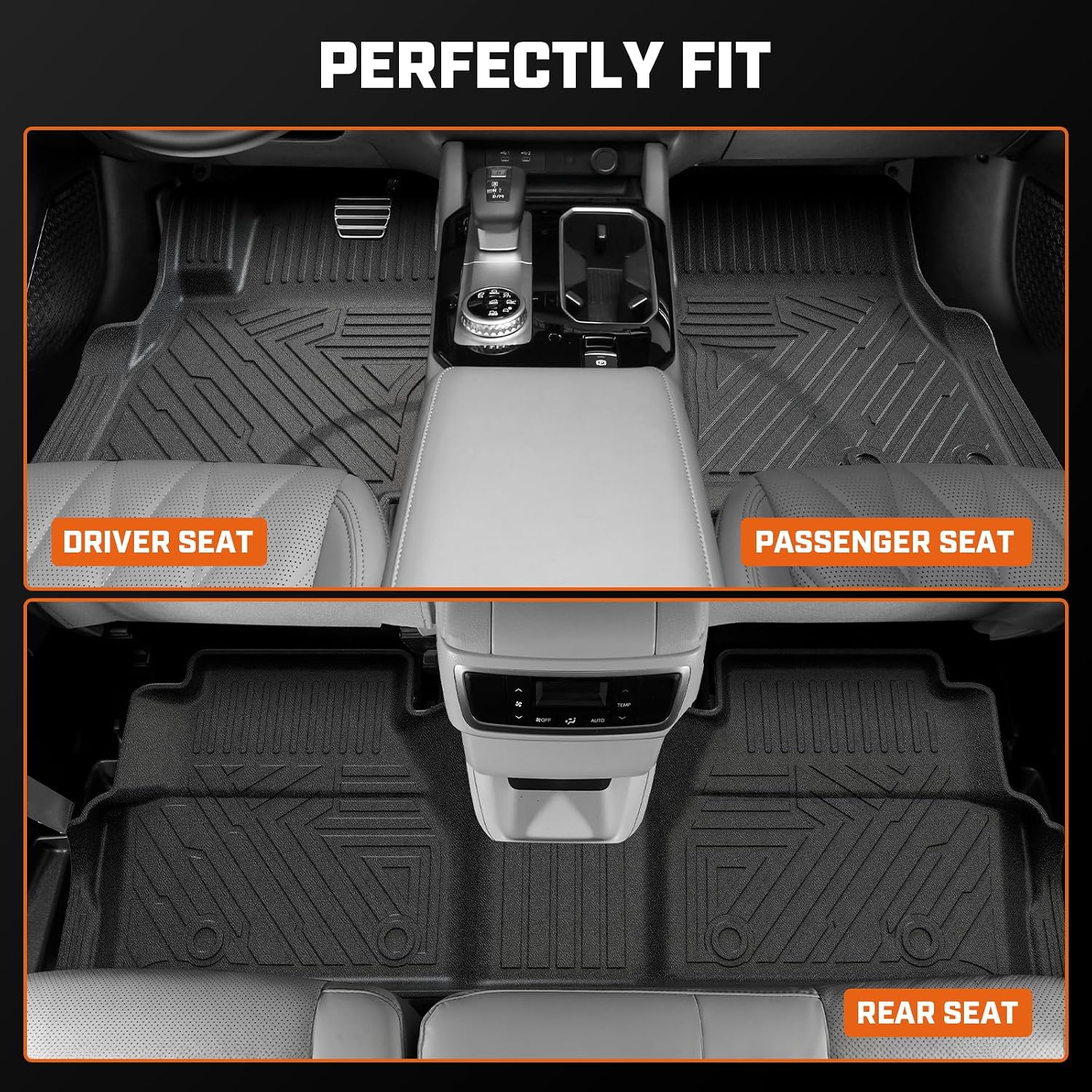 Mixsuper Floor Mat & Cargo Liner for Nissan Frontier 2022-2026 (Crew Cab),with 2nd Row Under-Seat Storage(Not with Under Seat Speaker),TPE Floor Liners Protection for Frontier Accessories,Car Mats