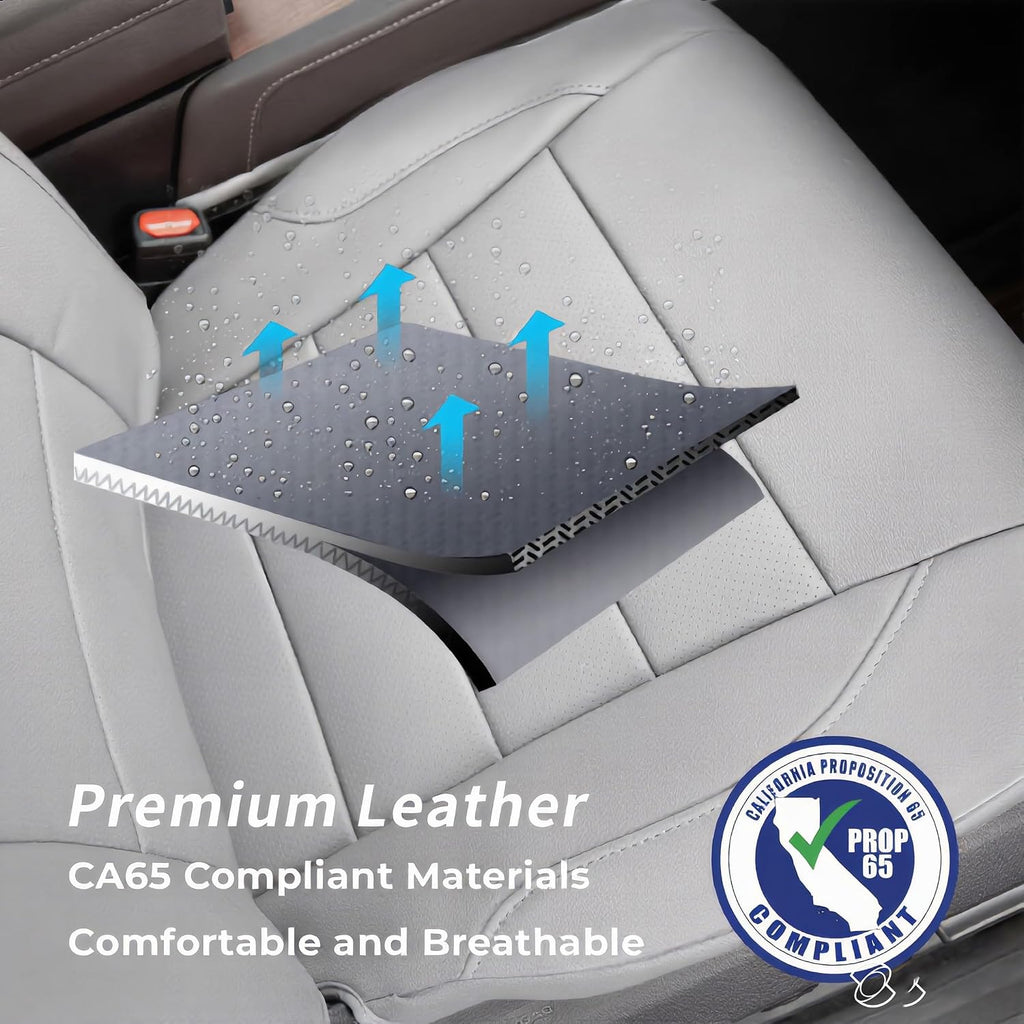 coverdream Tucson Front Seat Covers Custom Fit for 2022-2025 2026 Hyundai Tucson SEL,XRT,SE,N Line,Limited(Not fit Hybird/PHEV) SUV,Waterproof Faxu Leather Seat Protector(2-Pack,Gray)