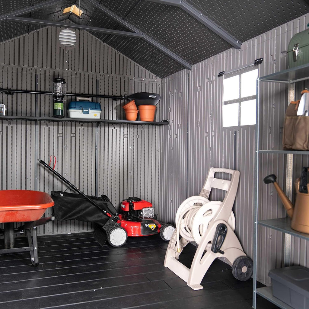 Lifetime Outdoor Storage Shed, 8 x 10 Foot, Gray