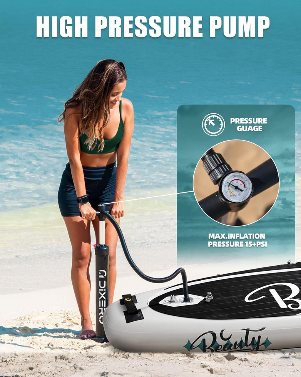 Inflatable Stand Up Paddle Board with SUP Accessories, 11'*33' Inflatable Paddle Boards for Adults & Youth of All Skill Levels