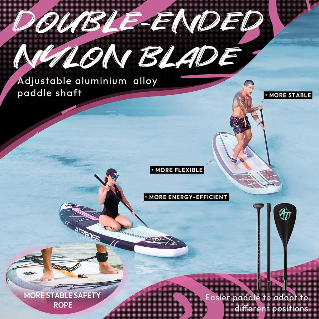 11'6'x35' Inflatable Paddle Board, 450lbs Extra Wide Stand Up Paddleboard for Adults with Premium SUP Accessories Kit & Backpack, Blow Up Kayak Non-Slip Stable Deck Boat for Yoga Fishing Surf
