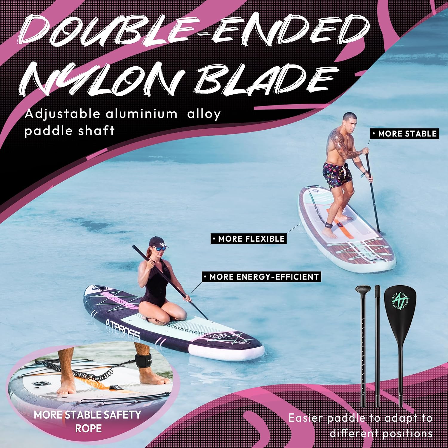 11'6'x35' Inflatable Paddle Board, 450lbs Extra Wide Stand Up Paddleboard for Adults with Premium SUP Accessories Kit & Backpack, Blow Up Kayak Non-Slip Stable Deck Boat for Yoga Fishing Surf