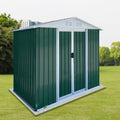 YOPTO 6X4 FT Outdoor Storage Shed,Metal Shed W/Air Vent & Sliding Door,Garden Tool House W/Aluminum Alloy Frame & Sloped Roof,for Backyard Patio Lawn,Green