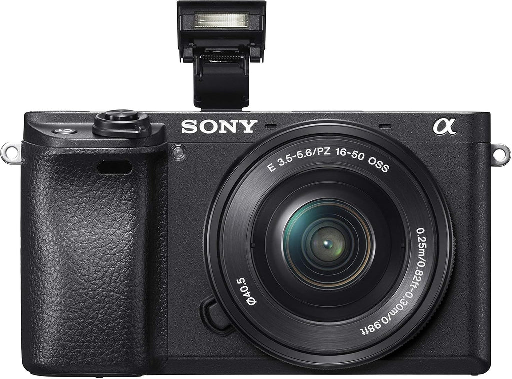 Sony Alpha a6300 Mirrorless Camera Interchangeable Lens Digital Camera with 16-50mm Power Zoom Lens - E Mount Compatible - Black (Renewed)