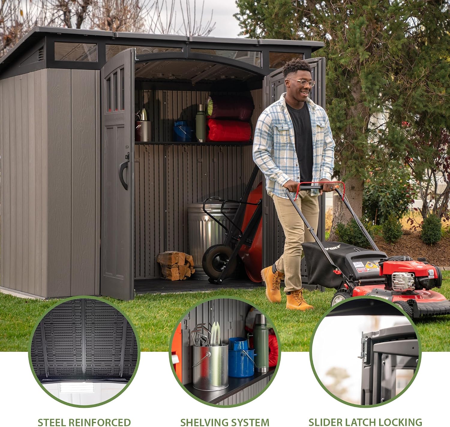 LIFETIME 8 x 5 Ft. Modern Outdoor Storage Shed